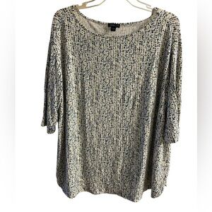 J Jill Wearever Collection crewneck lightweight tunic top 2X